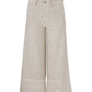 Grey striped culottes